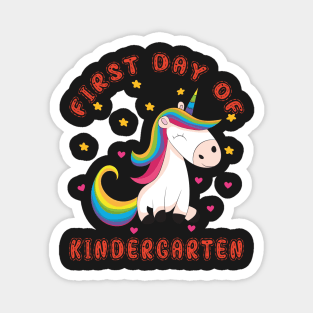 Lovely Unicorn | First Day Kindergarten Magnet