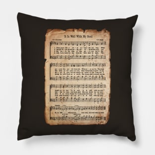 It Is Well With My Soul Tattered Hymn Pillow