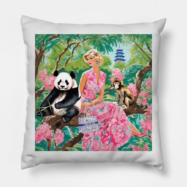 Panda time Pillow by SophieClimaArt