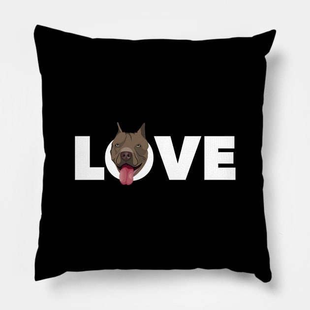 LOVE pitbull Pillow by keeplooping