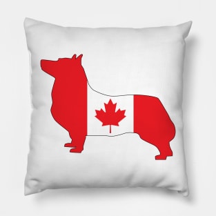 Swedish Vallhund Canada Flag Filled Pillow