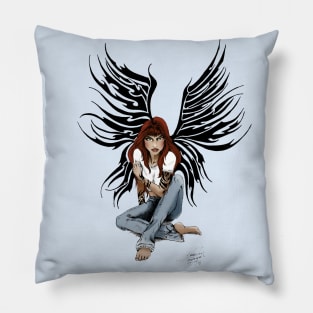 Blue Jean Angel Pillow