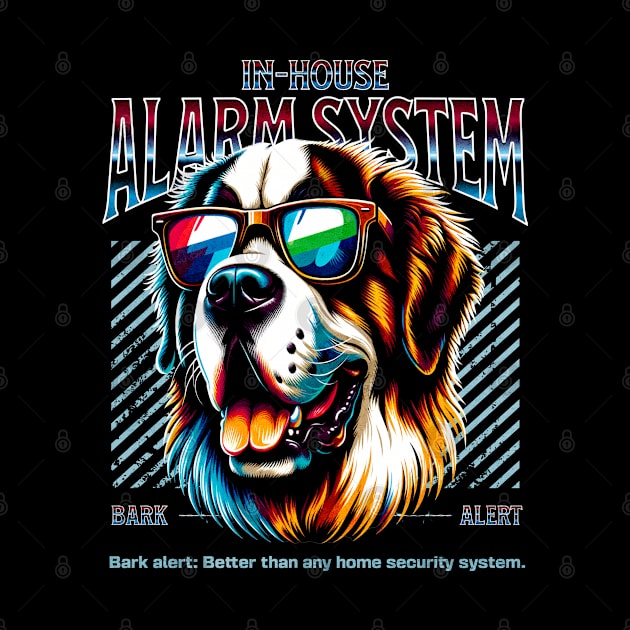 Bark Alert Saint Bernard by Miami Neon Designs