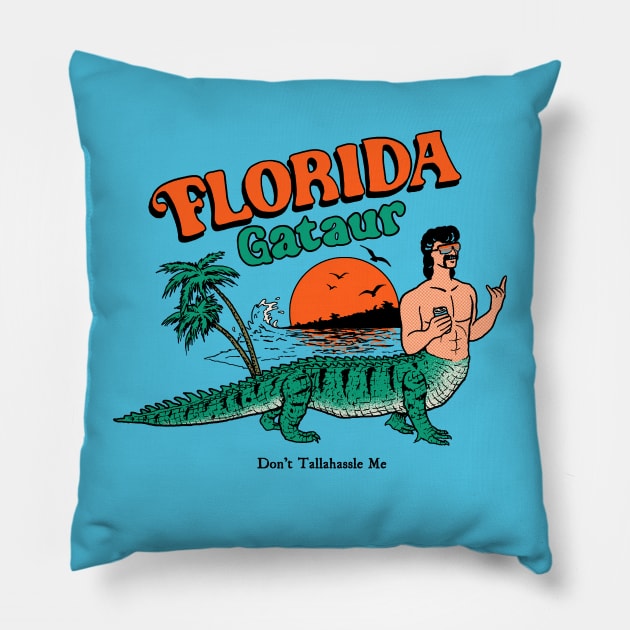 Florida Gataur Pillow by Hillary White Rabbit