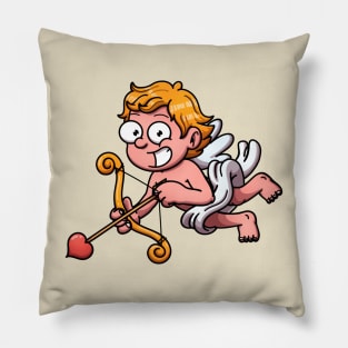 Cute Valentine’s Day Cherub Holding A Bow And Arrow Pillow