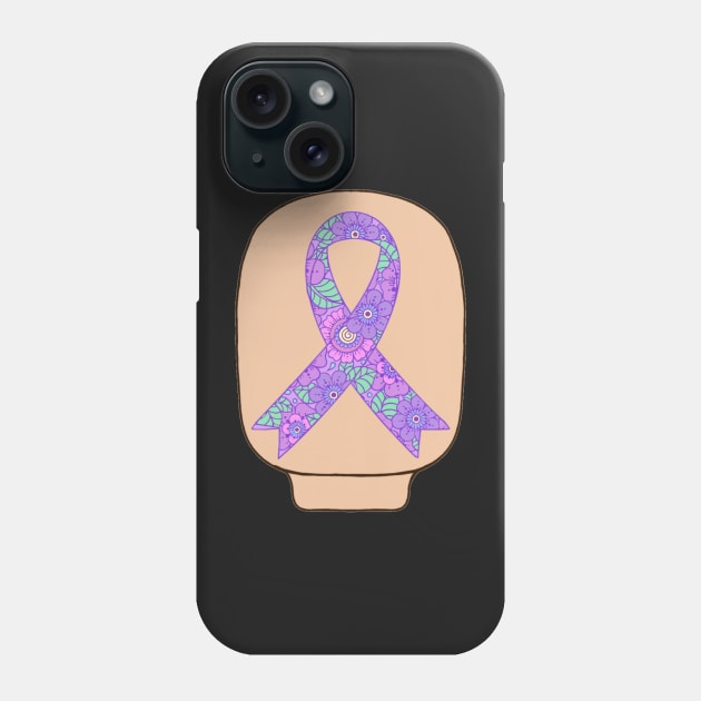 Ostomy bag with Awareness Ribbon Phone Case by CaitlynConnor