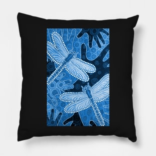 Blue dragonflies Pillow