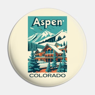 A Vintage Travel Poster of Aspen - Colorado - US Pin