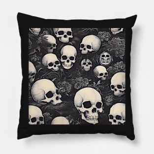 Plethora of Skulls Pillow