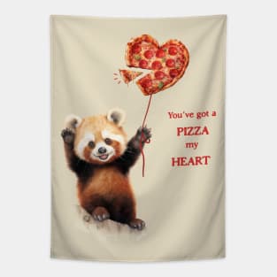 You're got a Pizza my Heart - Red Panda Tapestry