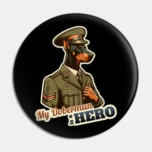 Doberman soldier Pin