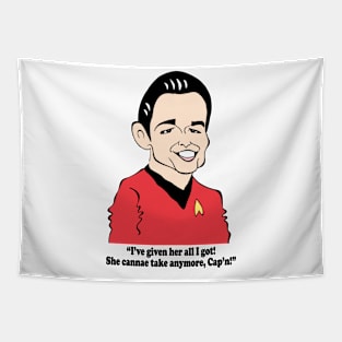 ENGINEER SCOTTY FAN ART Tapestry