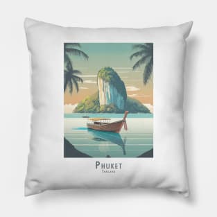 Serene Phuket Thailand Seascape Pillow