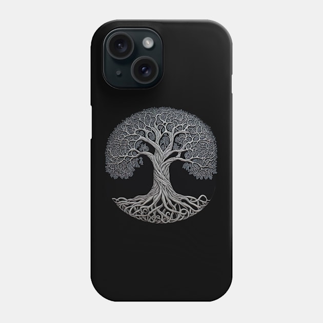 Celtic Pagan Tree of LIfe Yggdrasil "Silver Tree of Life" Phone Case by The Fata Morgana