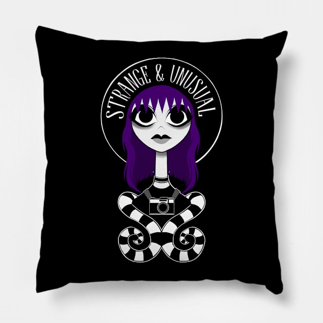 Strange & Unusual Pillow by hauntedmanor