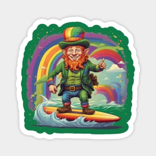 Leprechaun on the surf! #1 Magnet