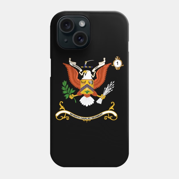 Regimental Colors -1st Battalion, 7th Cavalry Regiment  - SEVENTH FIRST X 300 Phone Case by twix123844