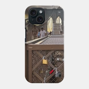 Brooklyn Bridge Sunset Manhattan Skyline NYC Phone Case