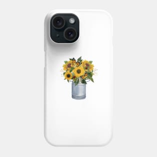 Sunflower Bouquet Butterflies and Ladybugs Phone Case