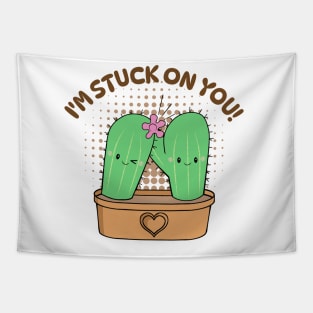 Kawaii Cactus - I'm Stuck on you Tapestry