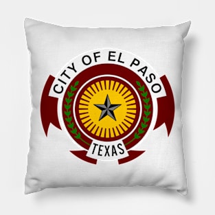 El Paso Texas Flag Decal Pillow