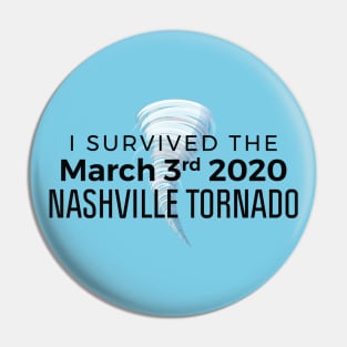 I Survived the Nashville 2020 Tornado Pin