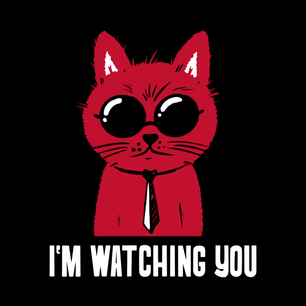 agent cat watching on you by maggzstyle