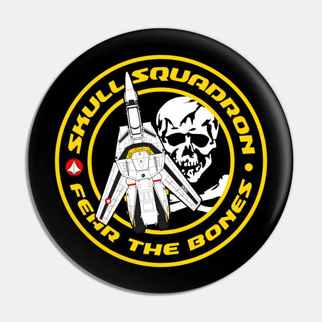 Skull Squadron Patch Pin by d4n13ldesigns