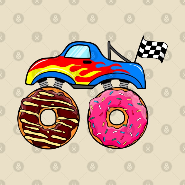 cute donut monster truck by wordspotrayal