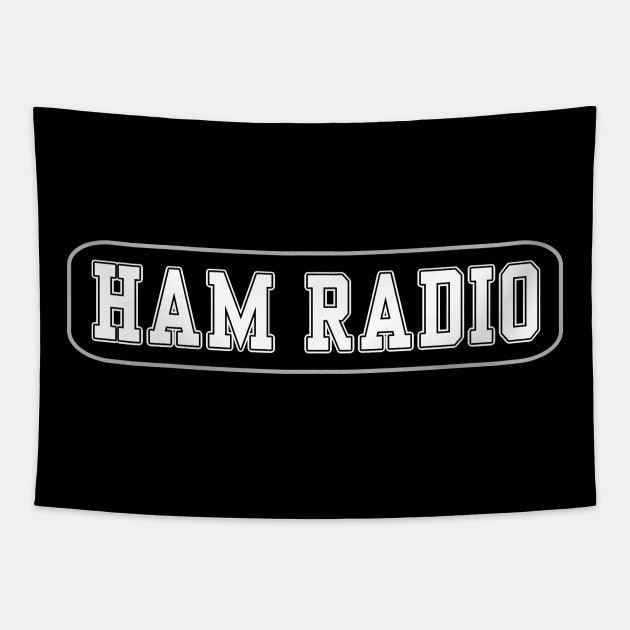 Ham Radio Typography Tapestry by tatzkirosales-shirt-store