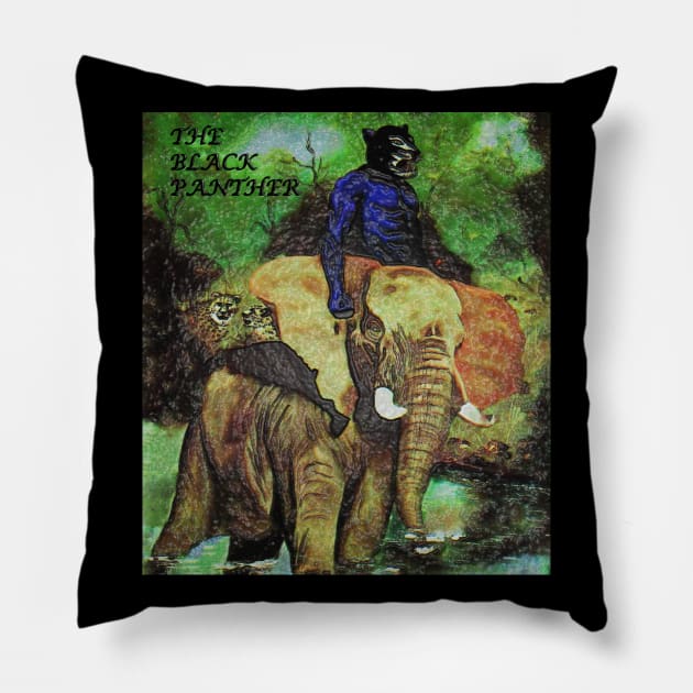 The Black Panther - Adventure in the Kongo (Unique Art) Pillow by The Black Panther