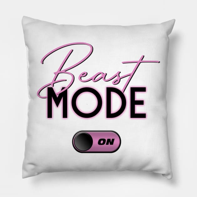 Hucker - Beast Mode On Pillow by Hucker Apparel