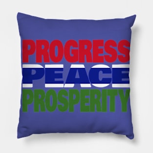 Gambia Motto Flag Pillow