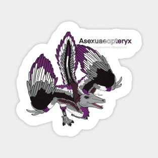 Asexuaeopteryx w/Text - Asexual Pride Archaeopteryx Magnet