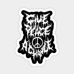 Give Peace A Chance Metal logo Magnet