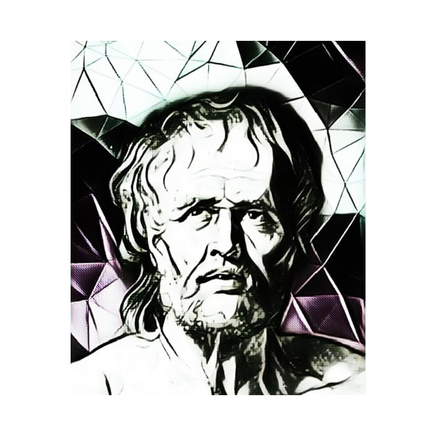 Lucius Annaeus Seneca Black and White Portrait | Lucius Annaeus Seneca Artwork 3 by JustLit