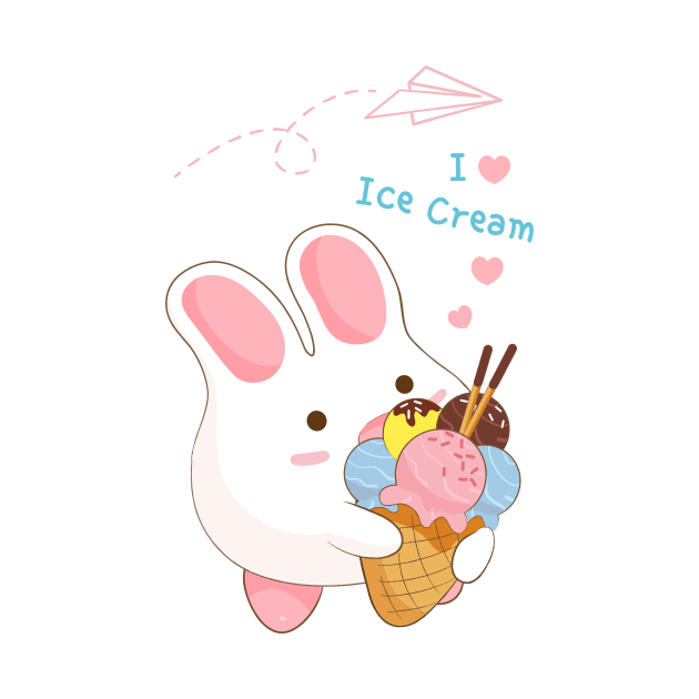 Ice Cream Cone Bunny by Anicue