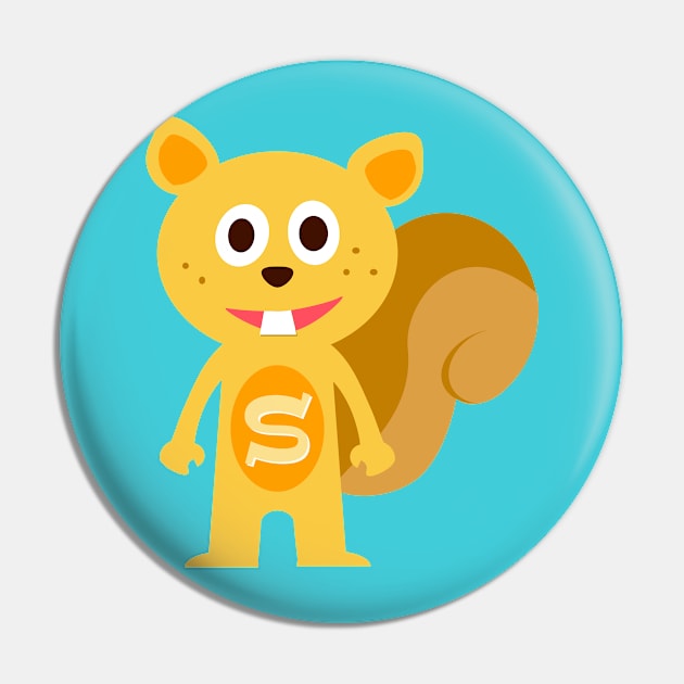 Super Squirrel Cute Hero Pin by meteerturk