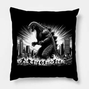 Godzilla in the City Pillow