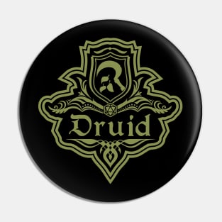 D&D Druid 1 Color Emblem Pin