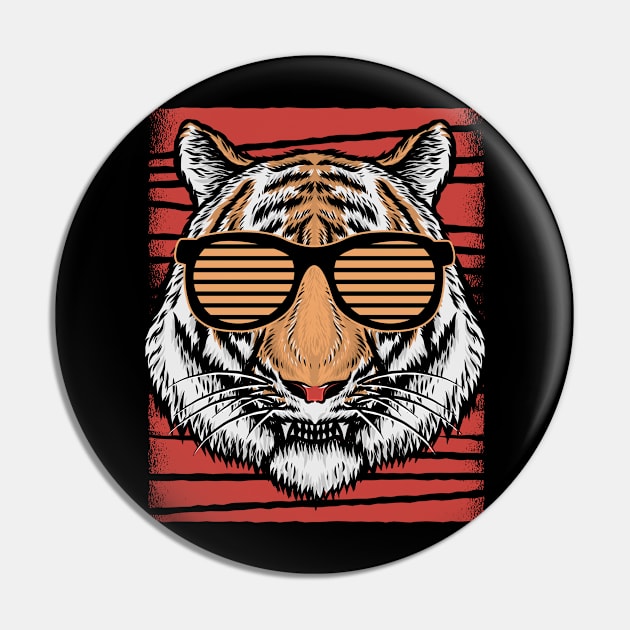 Cool Zoo Tiger Pin by ShirtsShirtsndmoreShirts