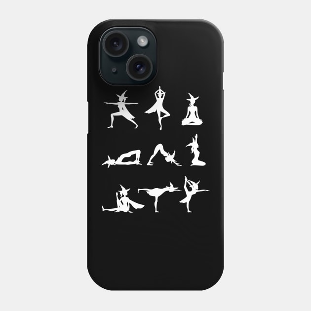 Halloween Witch Doing Yoga Phone Case by KsuAnn