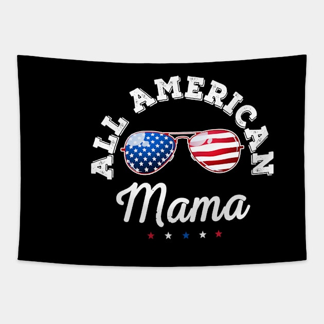 All American Mama Gift Women Mom 4th of July Tapestry by Studio Hues