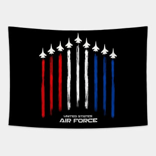 Air Force US Veterans 4th of July T shirt - American Flag T-Shirt Tapestry