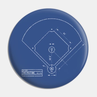 Blueprint of Baseball Pin