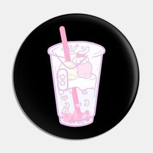 Blue Bubble Tea Pin