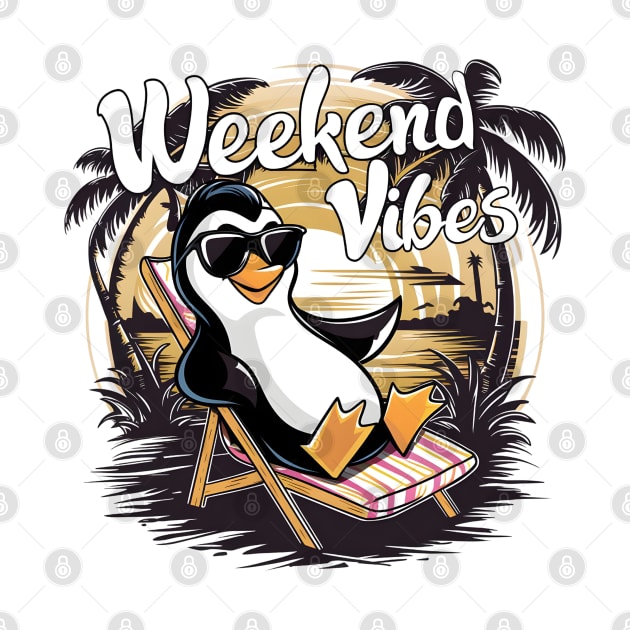 weekend vibes penguin by Japanese Fever