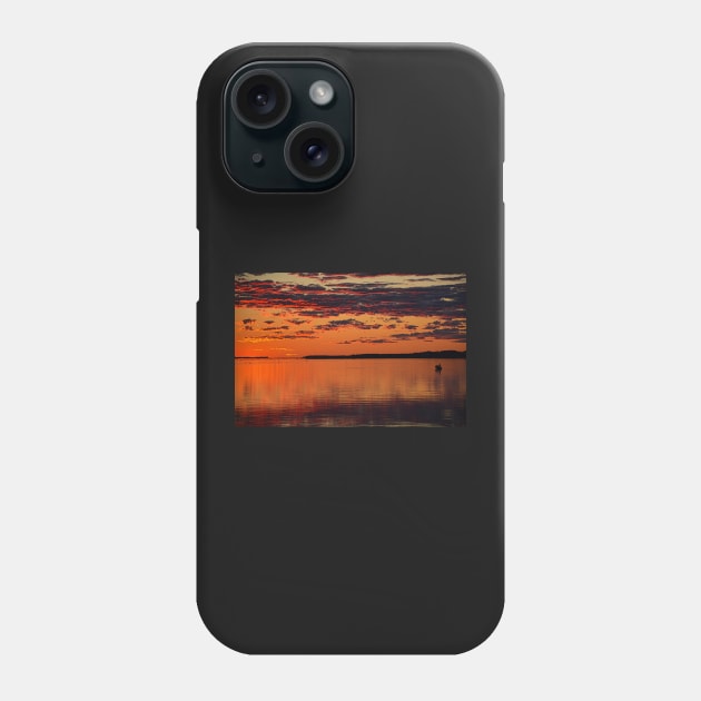 Sunset Fisherman , North Shore Phone Case by rconyard