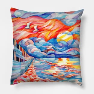 flight of the egrets Pillow