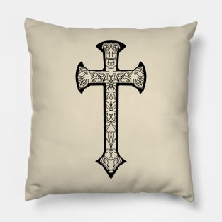 Black Celtics cross Pillow